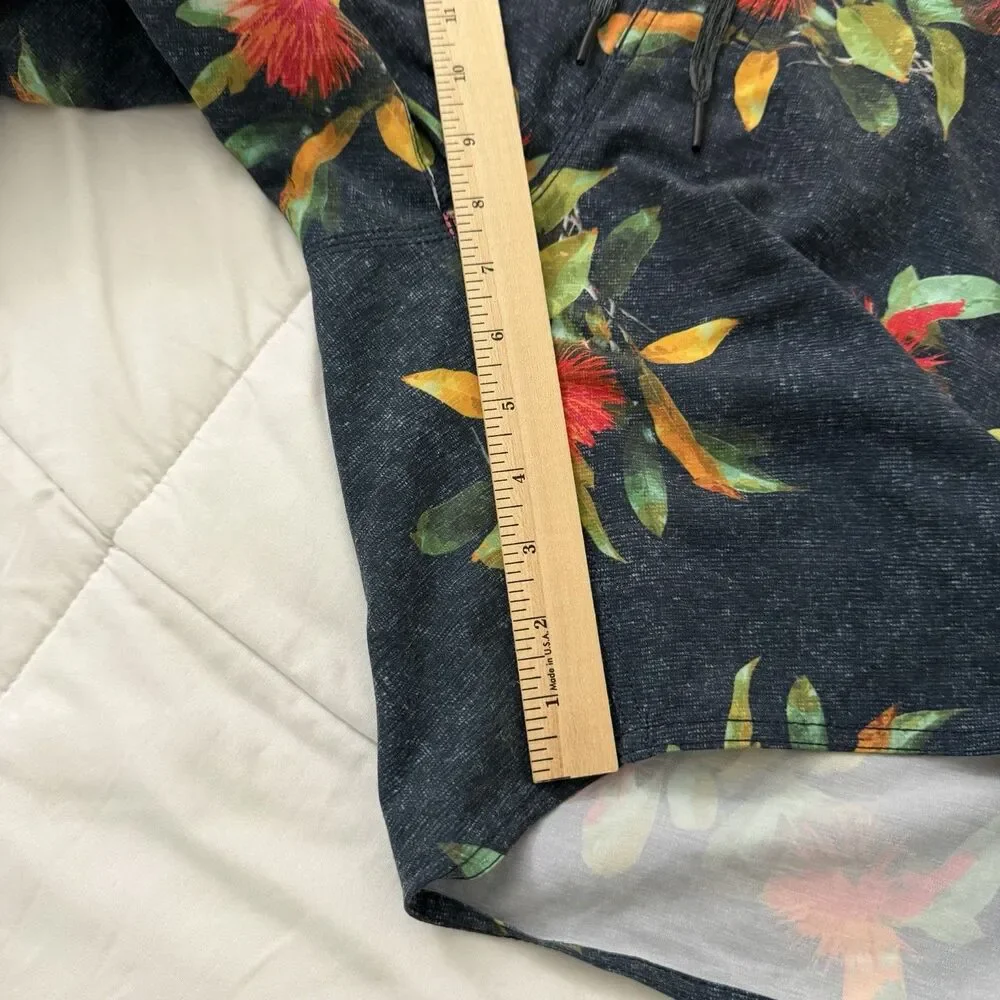 ROARK Passage‎ La Selva Board Shorts Mens 36 Blue Floral Print Hemp Blend Beach